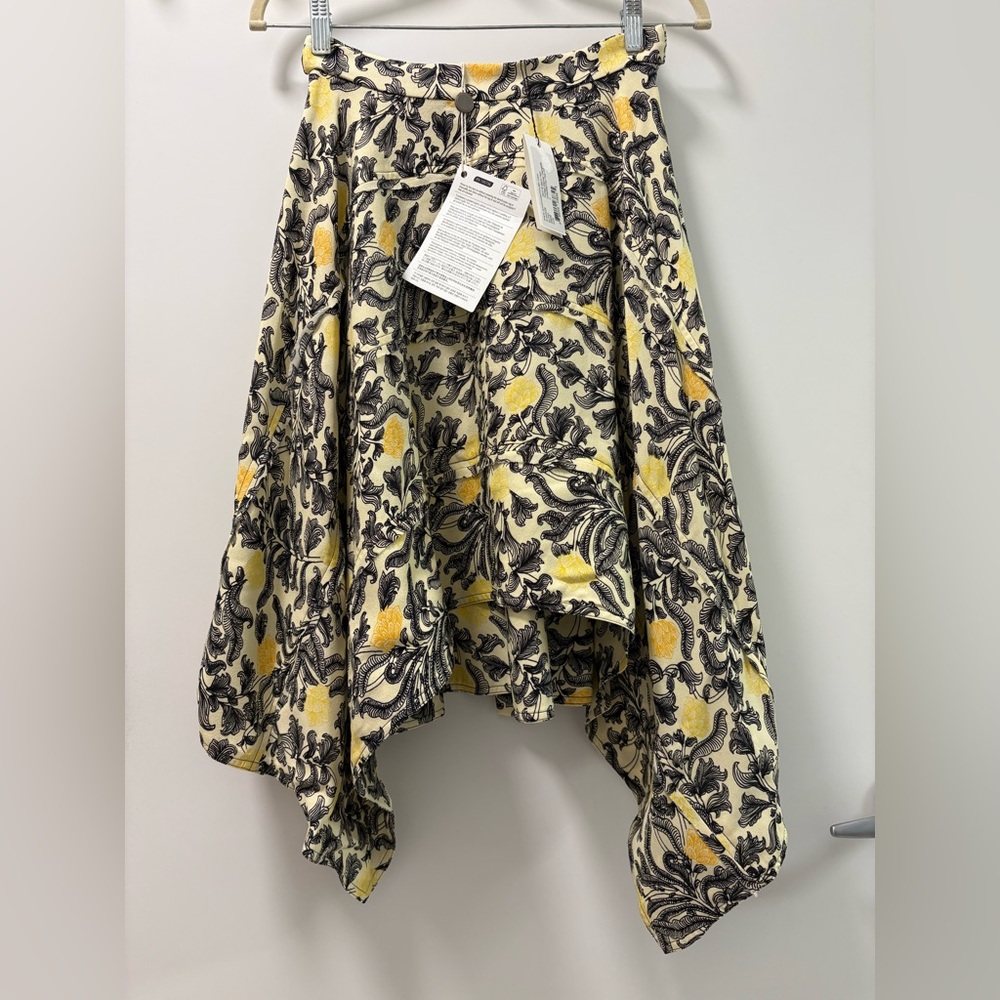 Proenza Schouler Asymmetic Hem Floral Midi Skirt Size 2 NWT - Picture 3 of 14